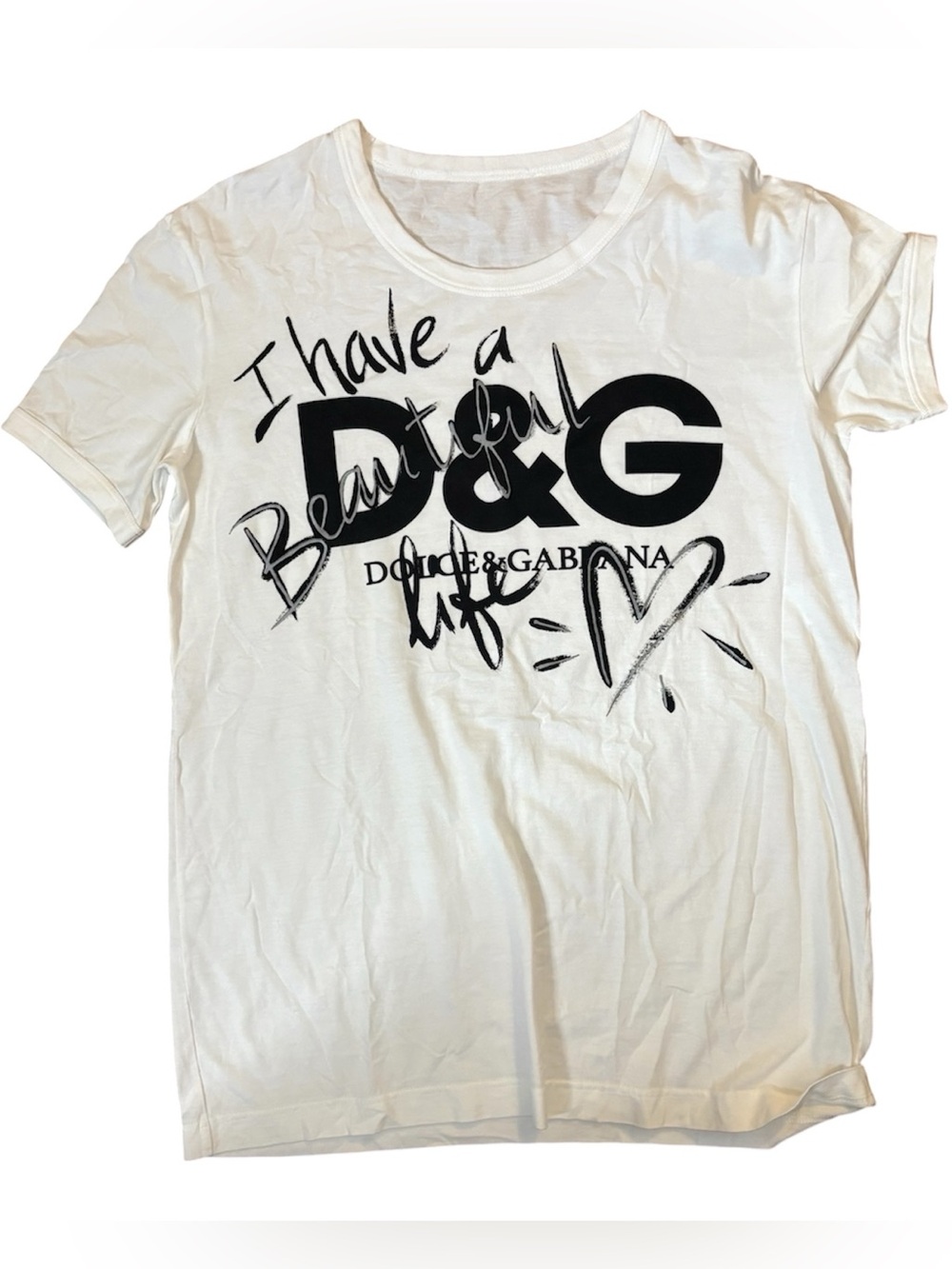 Dolce & Gabbana White Beautiful Life Print
